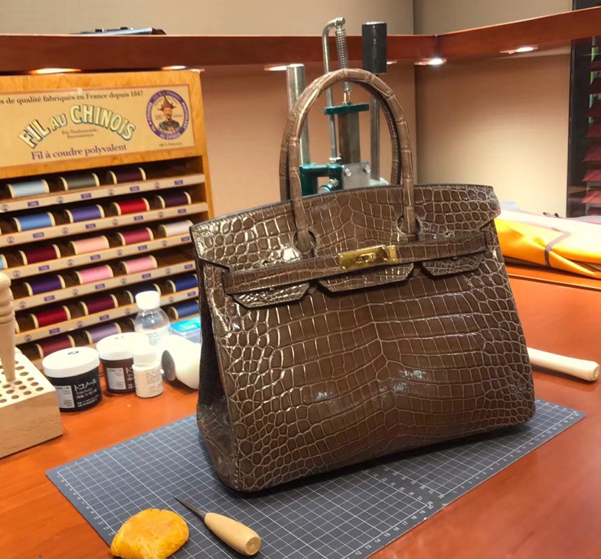爱马仕 HERMES 铂金包 Birkin 配全套专柜原版包装 全球发售 6C Cuiuvr 古铜色