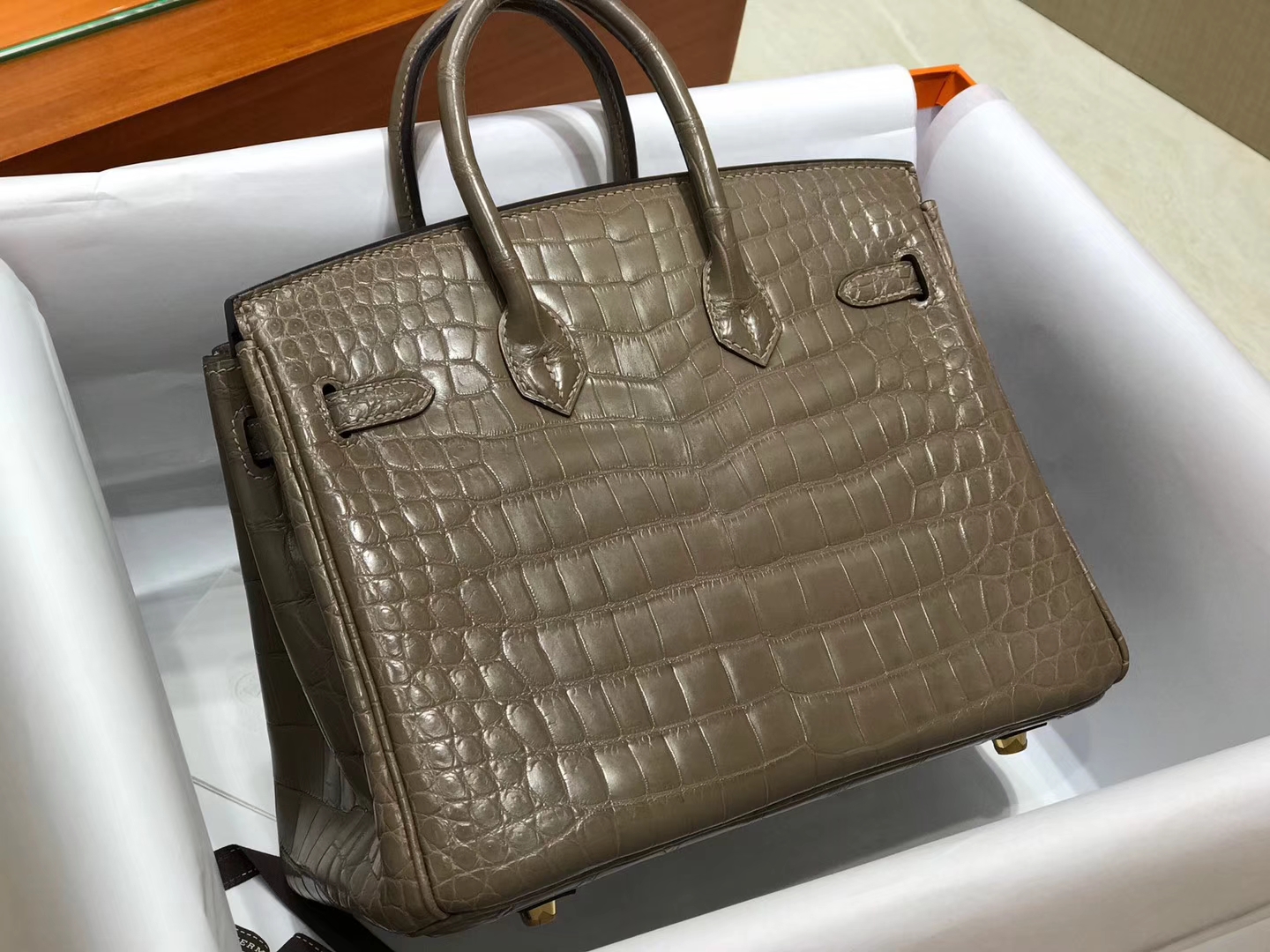 爱马仕 HERMES 铂金包 Birkin 配全套专柜原版包装 全球发售 大象灰 8C