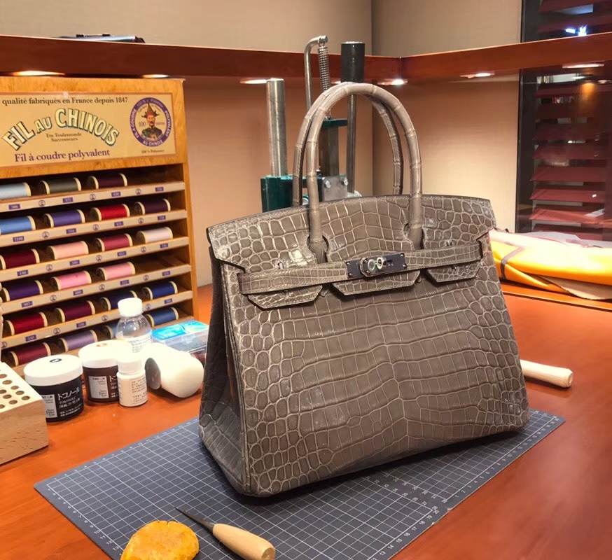 爱马仕 HERMES 铂金包 Birkin 配全套专柜原版包装 全球发售 大象灰 8C