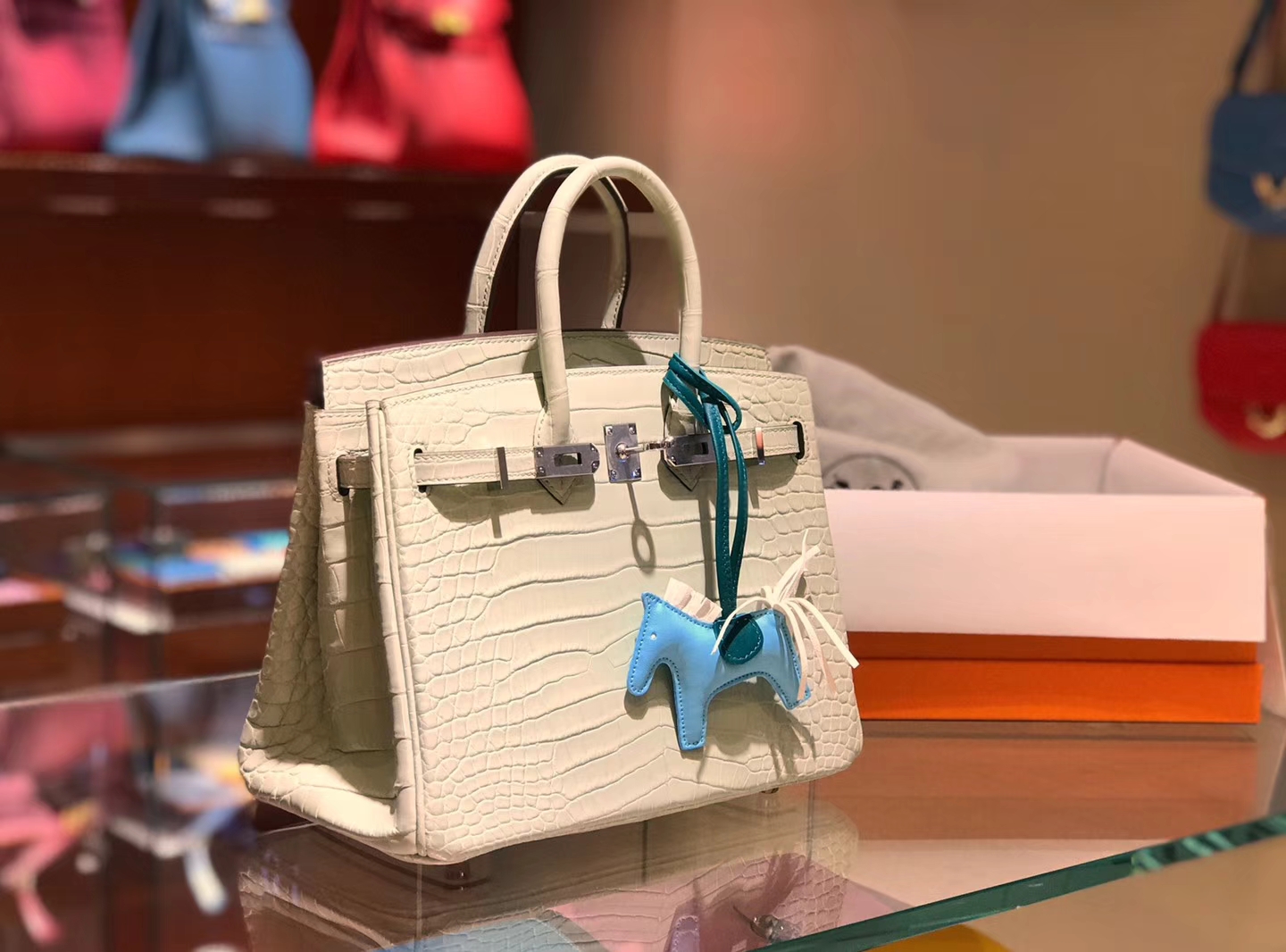 HERMES 爱马仕 Brikin 25cm 8L冰川白
