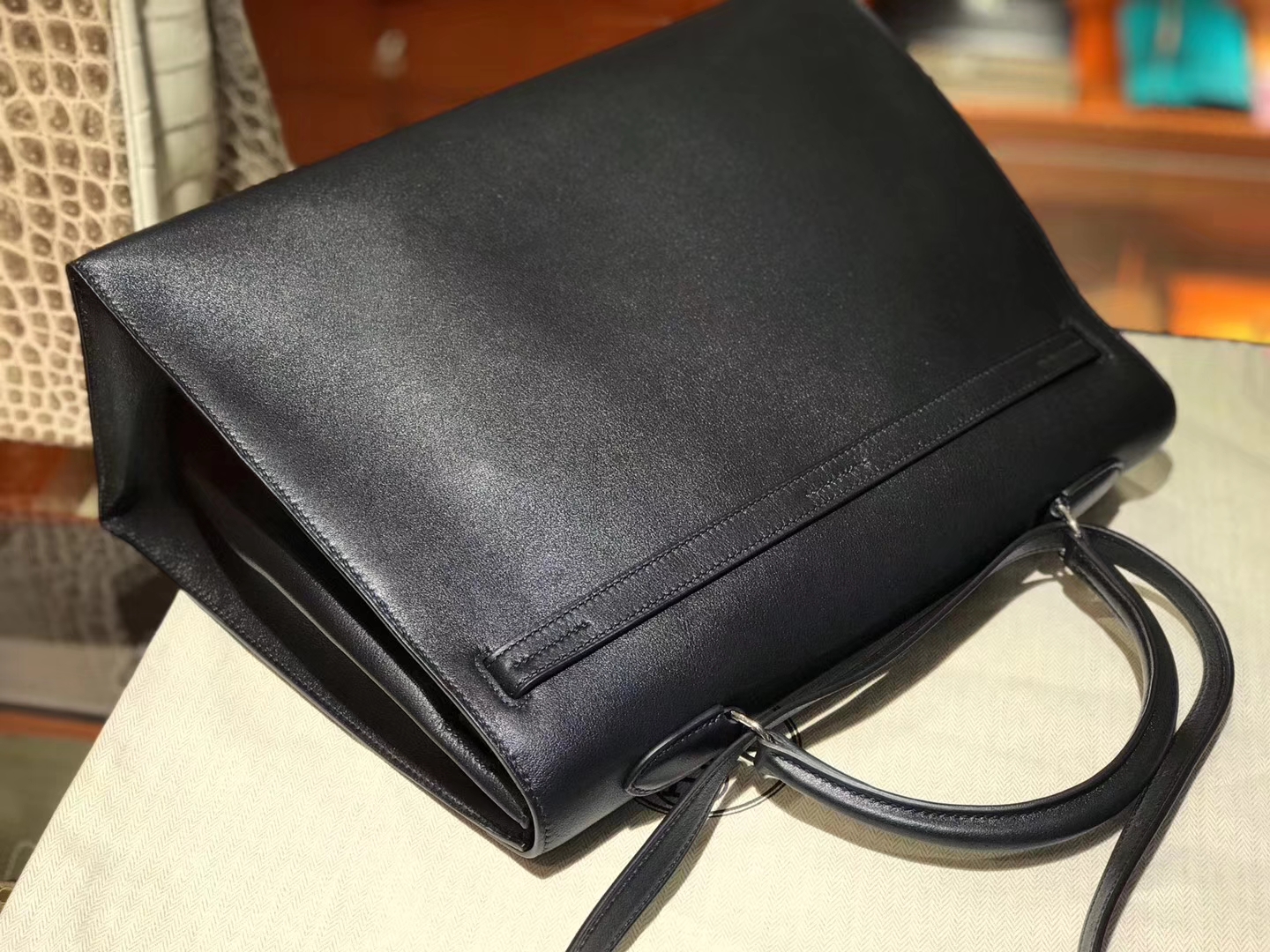 HERMES 爱马仕 Kellyfalt  黑色 nior CK89 Swift 手工定制  配全套专柜原版包装