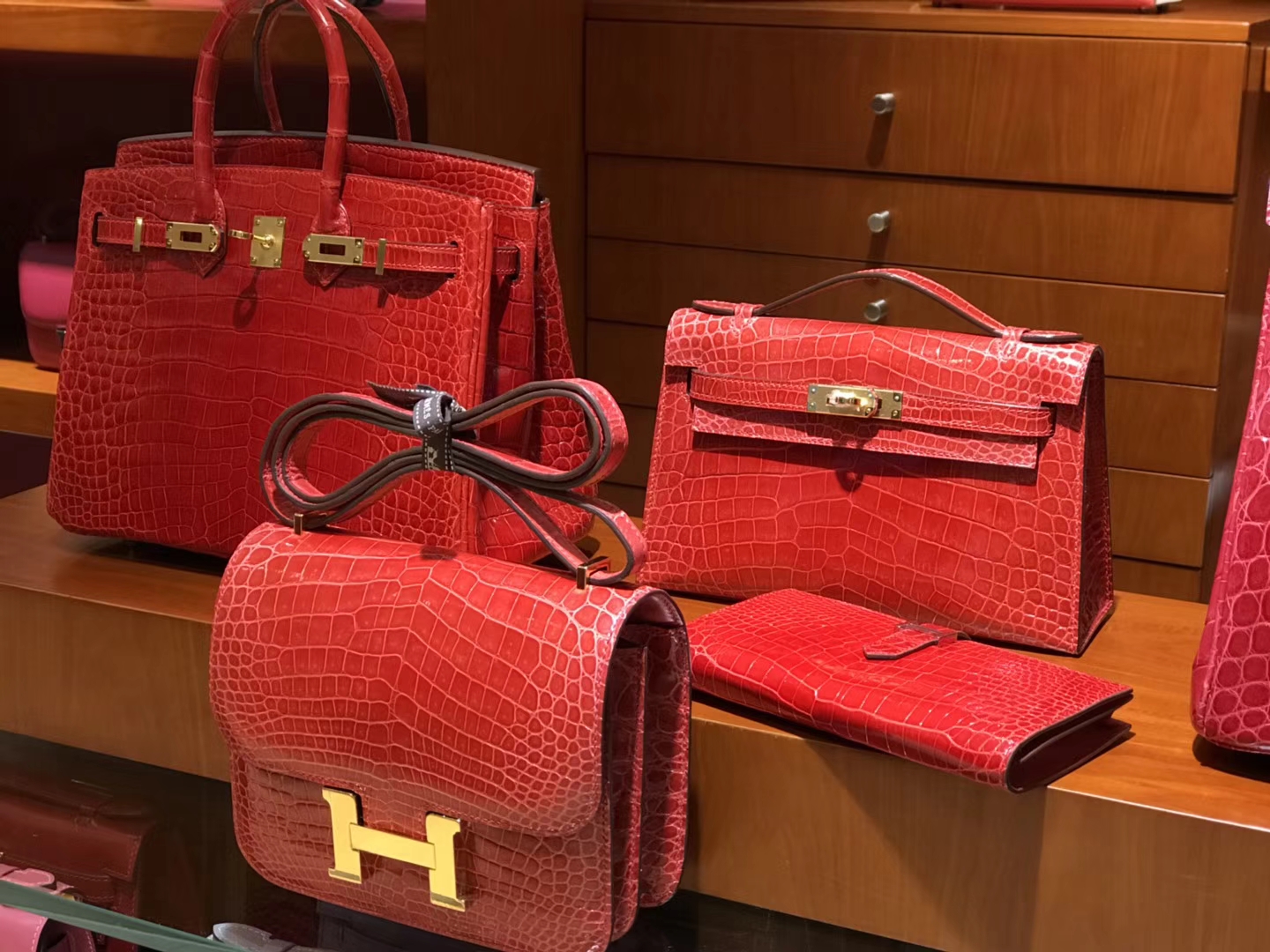 HERMES 爱马仕 铂金包 Birkin /MiniKelly 1/空姐包 Constance 法拉利红