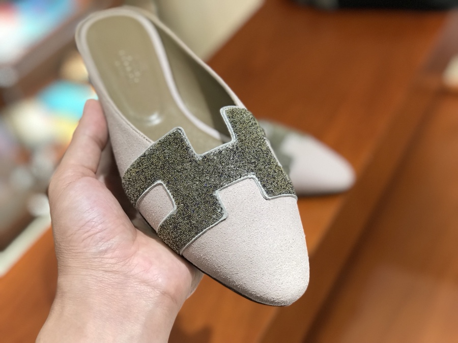 秋冬新款麂皮 Chamois Leather女士平底鞋 粉色 高端订制