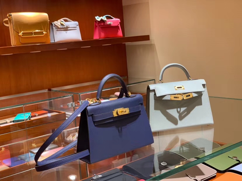 HERMES 爱马仕 Kelly 20cm 凯利二代 Epsom 宝石蓝