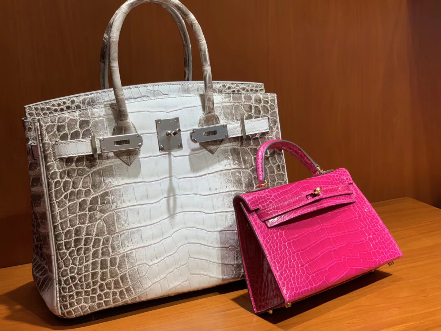 HERMES 爱马仕 Mini Kelly 22cm 二代 手拎包 鳄鱼皮 天方夜谭紫