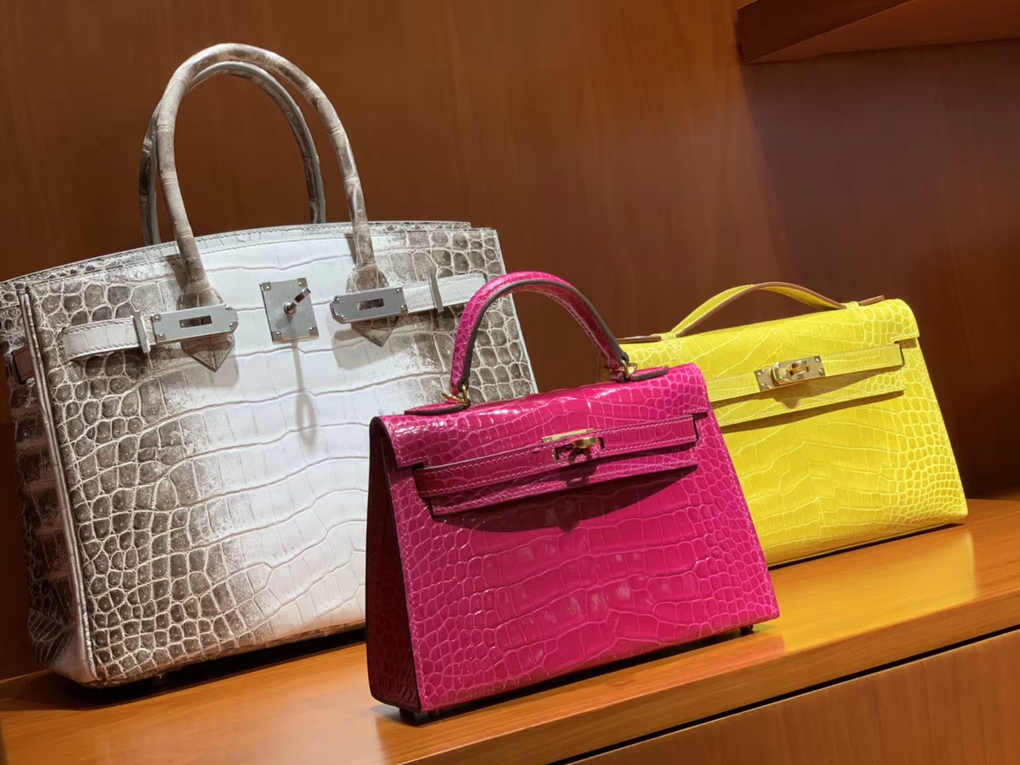 HERMES 爱马仕 Mini Kelly 22cm 二代 手拎包 鳄鱼皮 天方夜谭紫