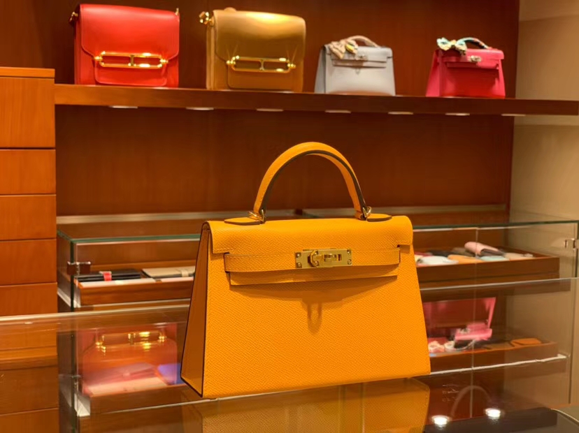 HERMES 爱马仕 Kelly 20cm 凯利二代 Epsom 太阳黄