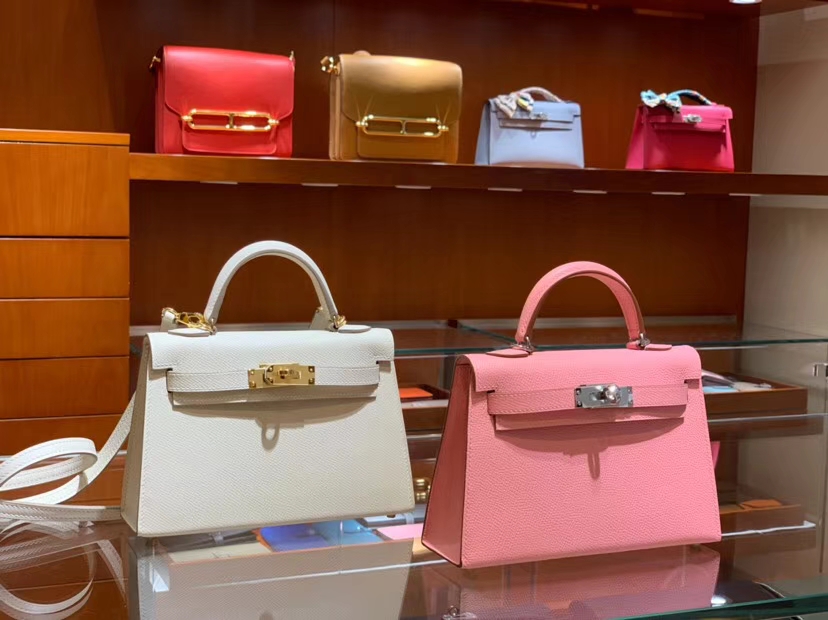 HERMES 爱马仕 Kelly 20cm 凯利二代 Epsom 奶昔白
