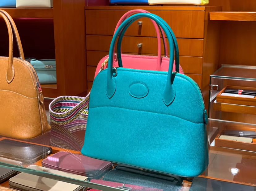 HERMES 爱马仕 专柜同步 进口五金 专业老师傅打造 Bolide Cherve 27cm 山羊皮