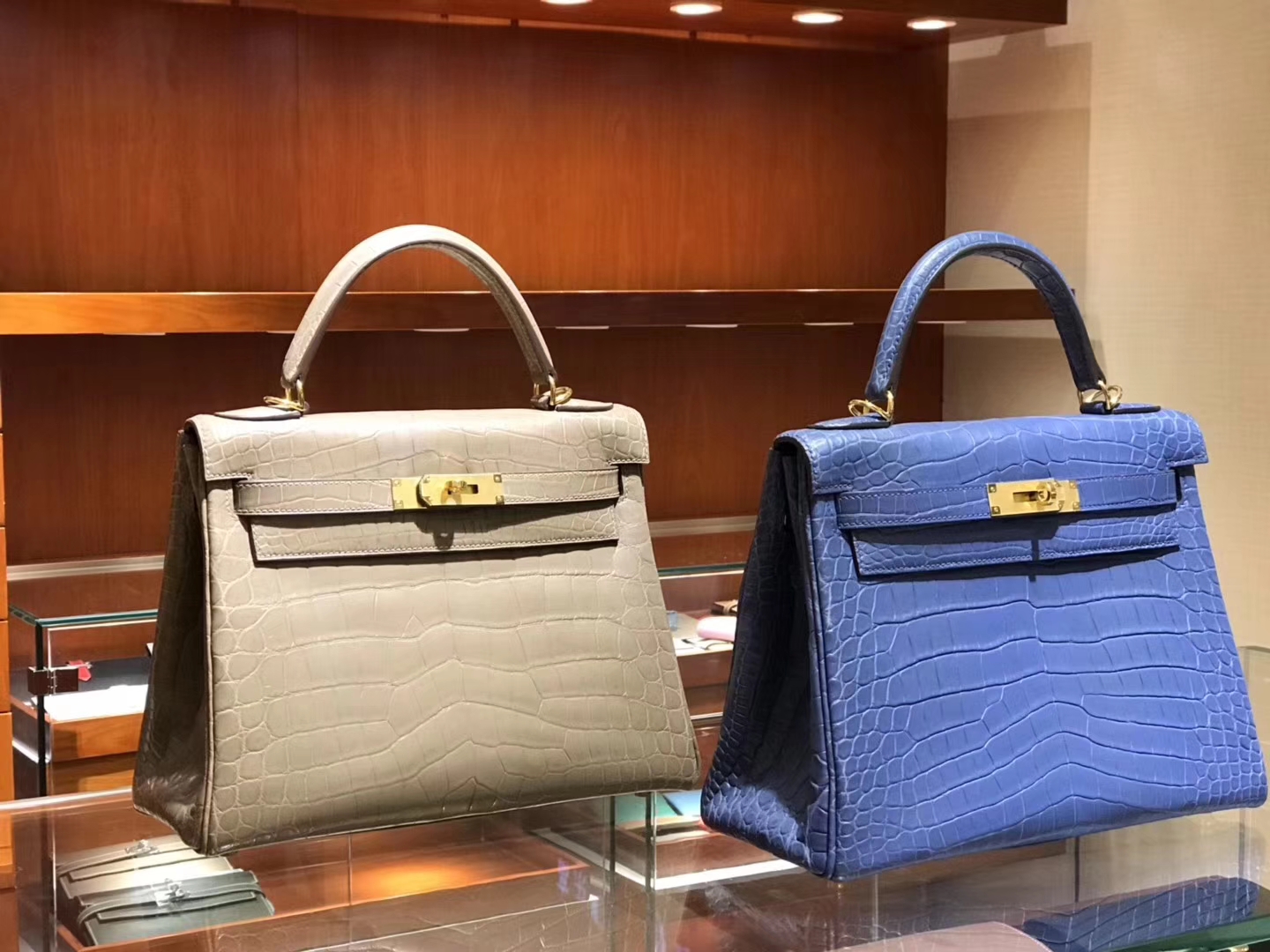 HERMES 爱马仕 凯莉包 Kelly 25cm 28cm 鳄鱼皮 斑鸠灰/玛瑙兰 配全套专柜原版包装