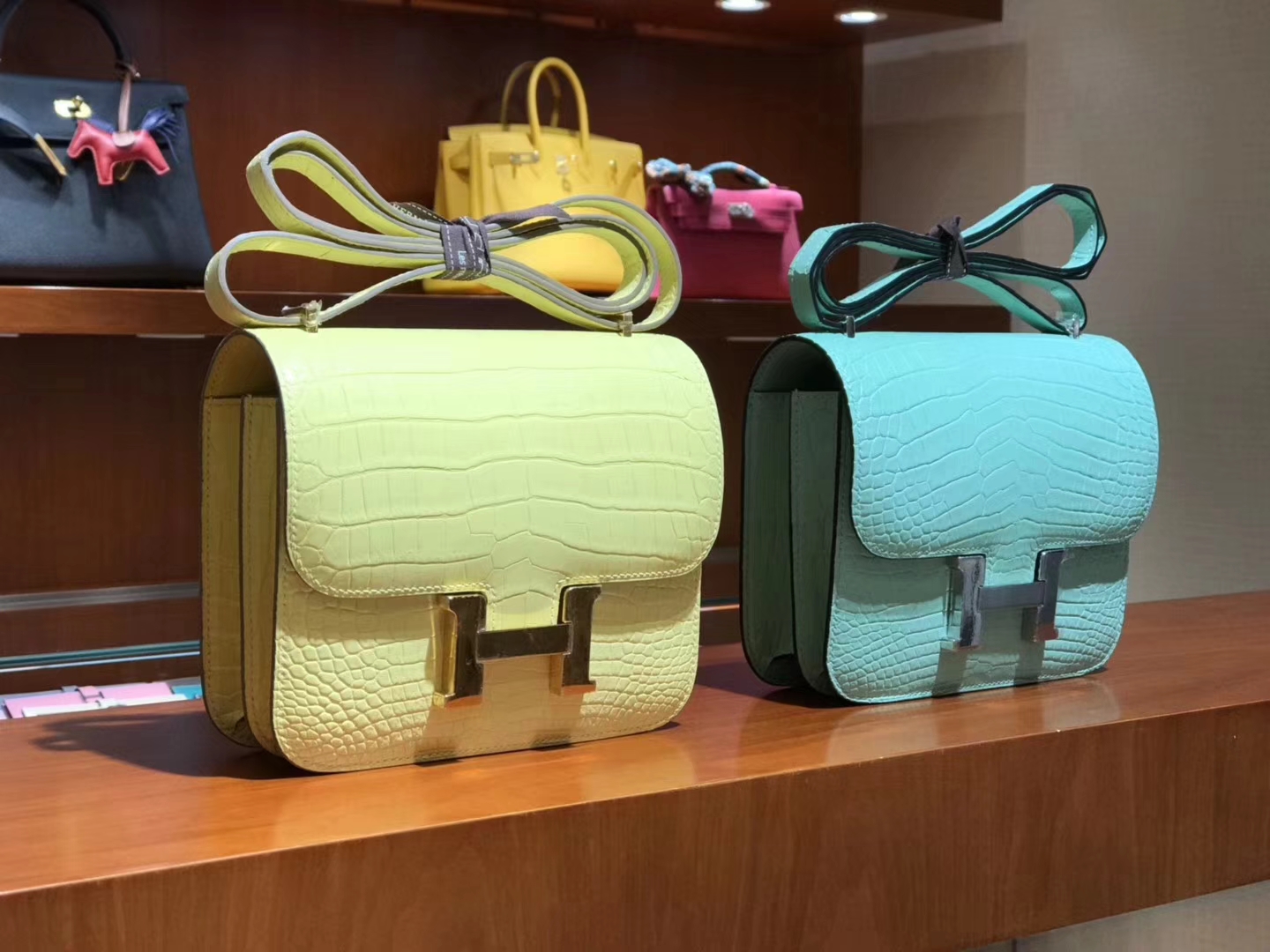 HERMES 爱马仕 Constance 19CM 草绿/祖母绿/薄荷绿/柠檬黄 配全套专柜原版包装
