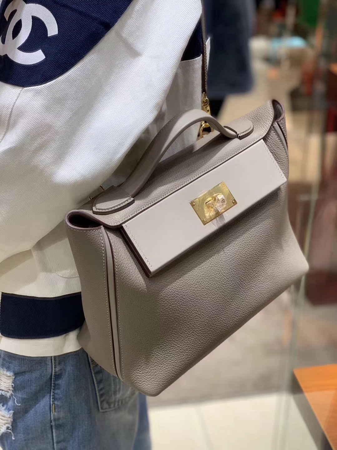 HERMES 爱马仕 kelly24/24 大象灰 接受订单
