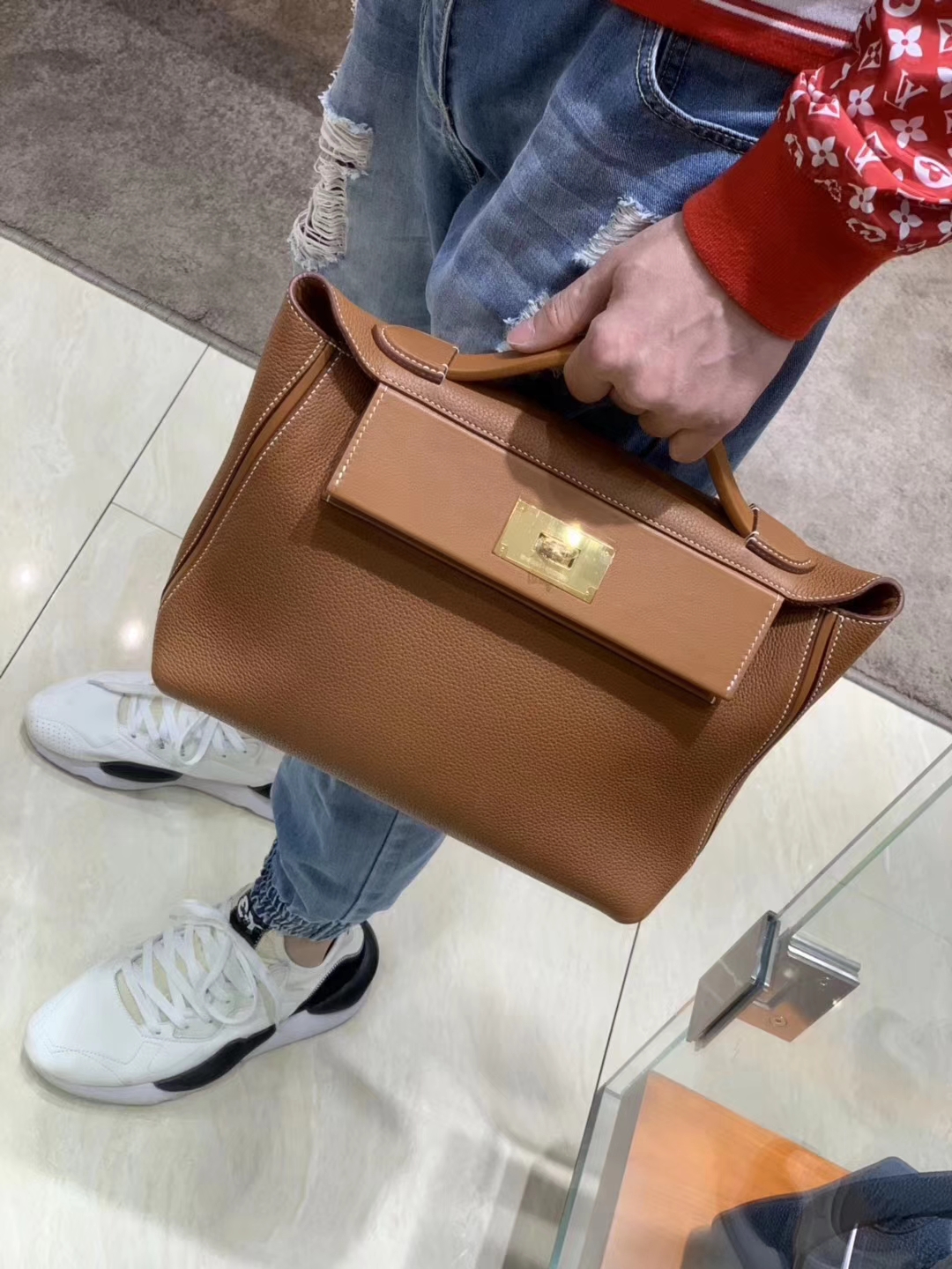 HERMES 爱马仕 kelly24/24 ck37 金棕色 接受订单