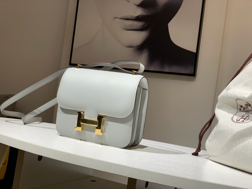 HERMES 爱马仕 空姐包 Constance 18cm 24cm 海鸥灰