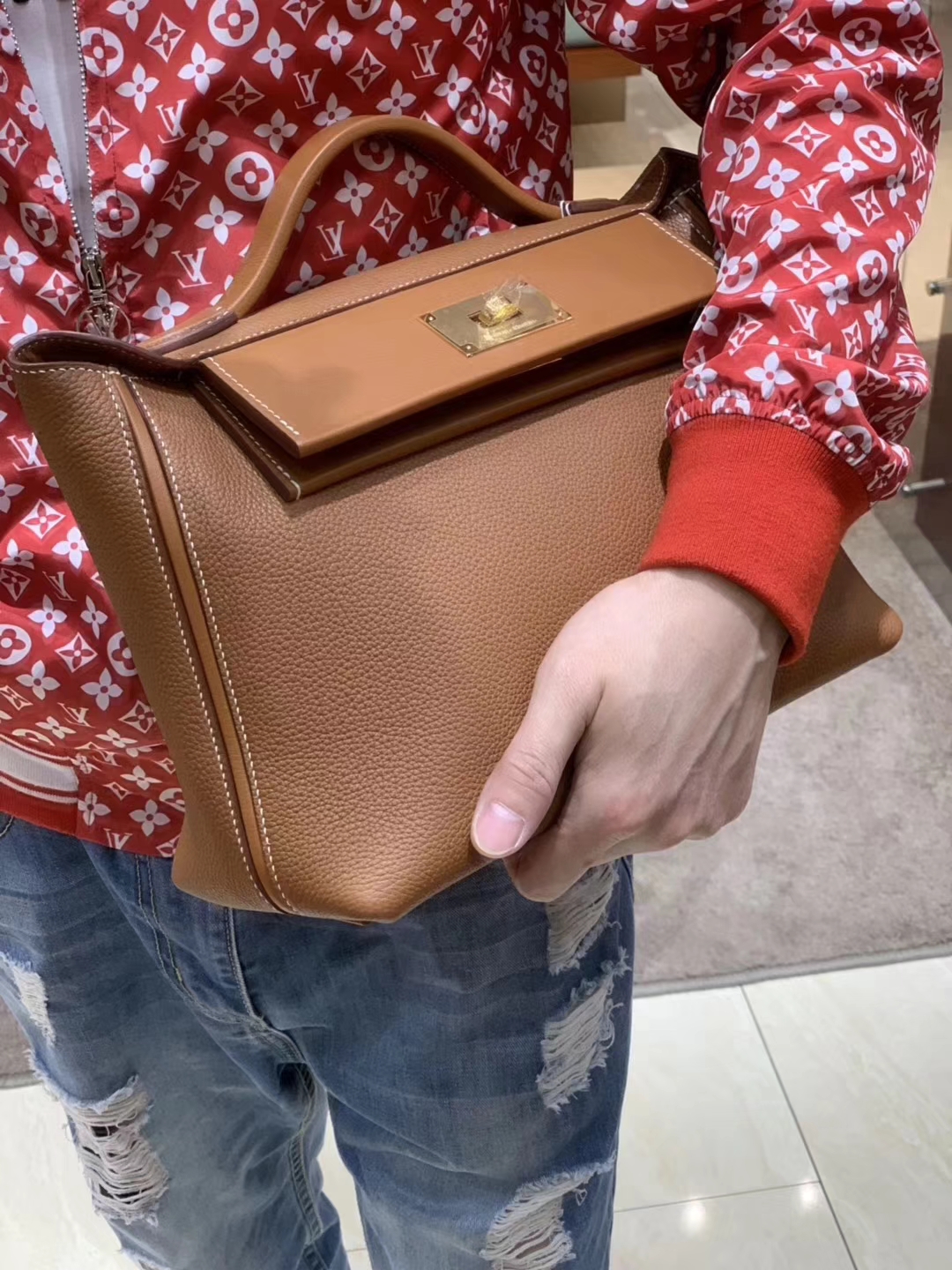 HERMES 爱马仕 kelly24/24 ck37 金棕色 接受订单