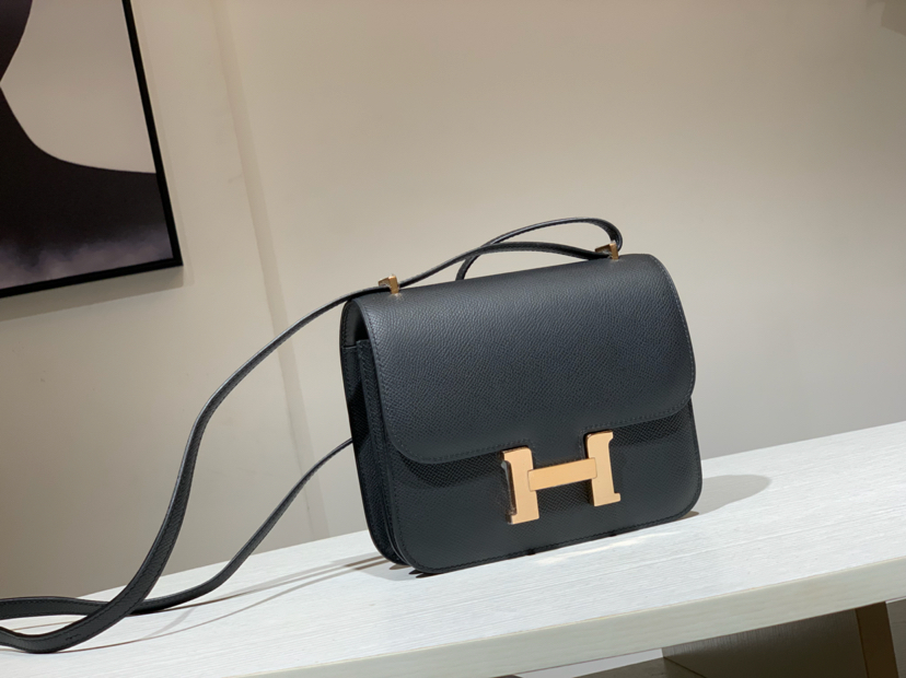 HERMES 爱马仕 空姐包 Constance 18cm 24cm 黑色
