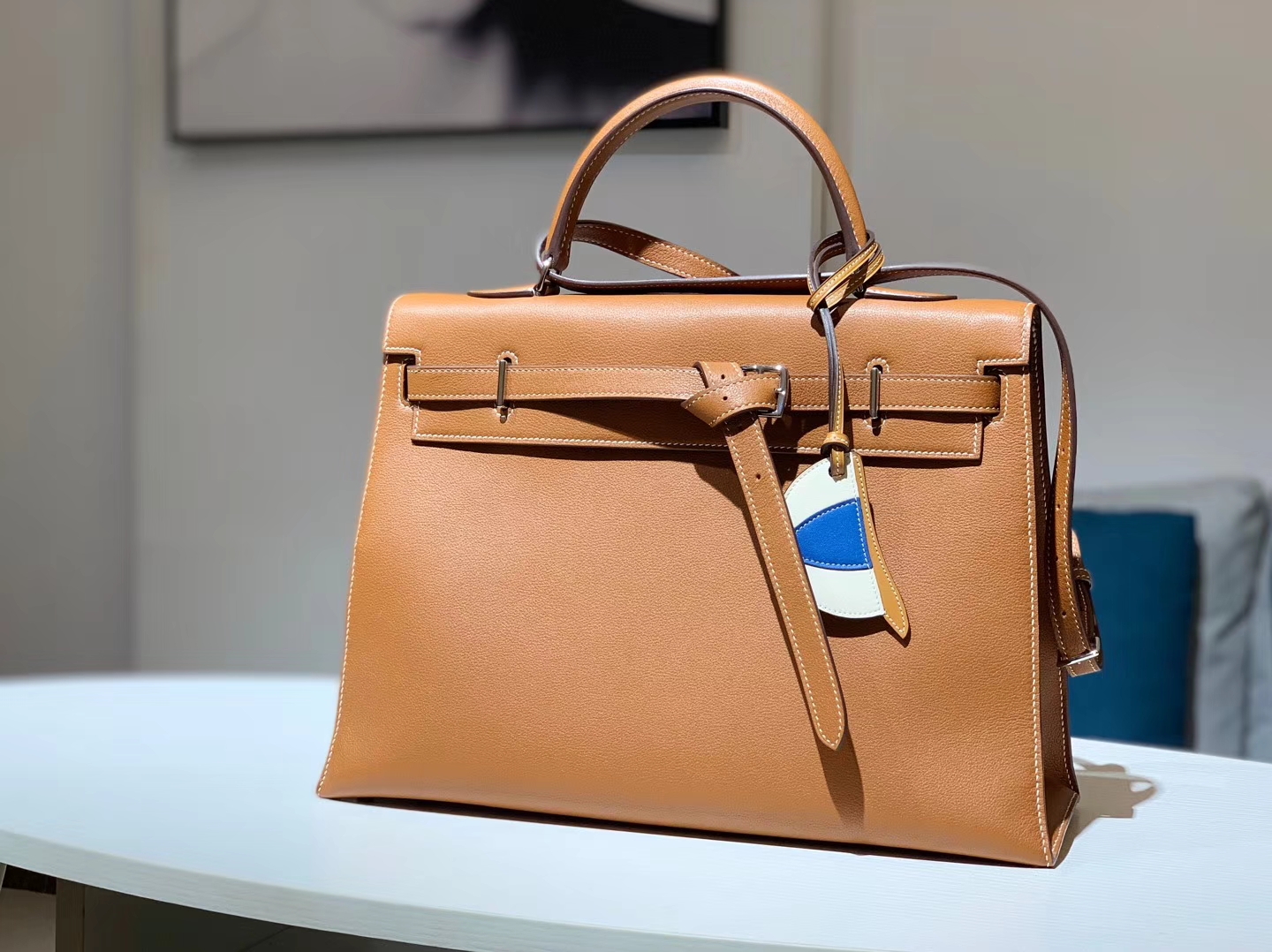 HERMES 爱马仕 Kellyfalt 金棕色 CK37 配全套专柜原版包装 现货系列
