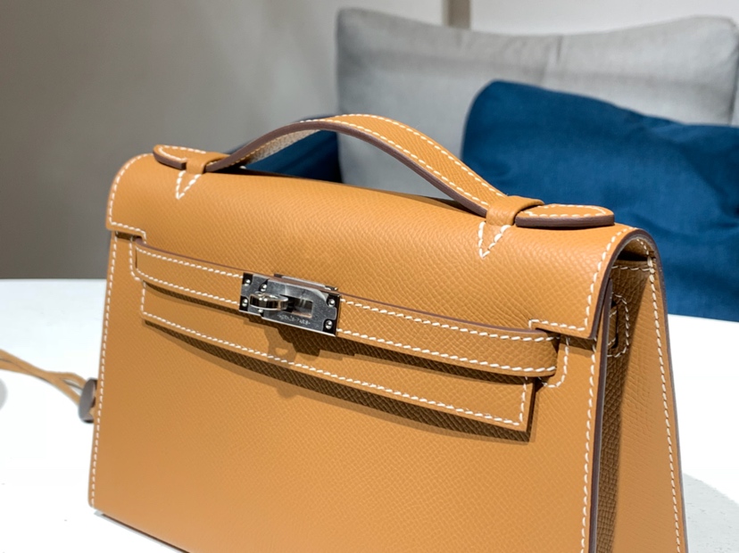 HERMES 爱马仕 迷你凯莉 MiniKelly 1 Epsom 金棕色