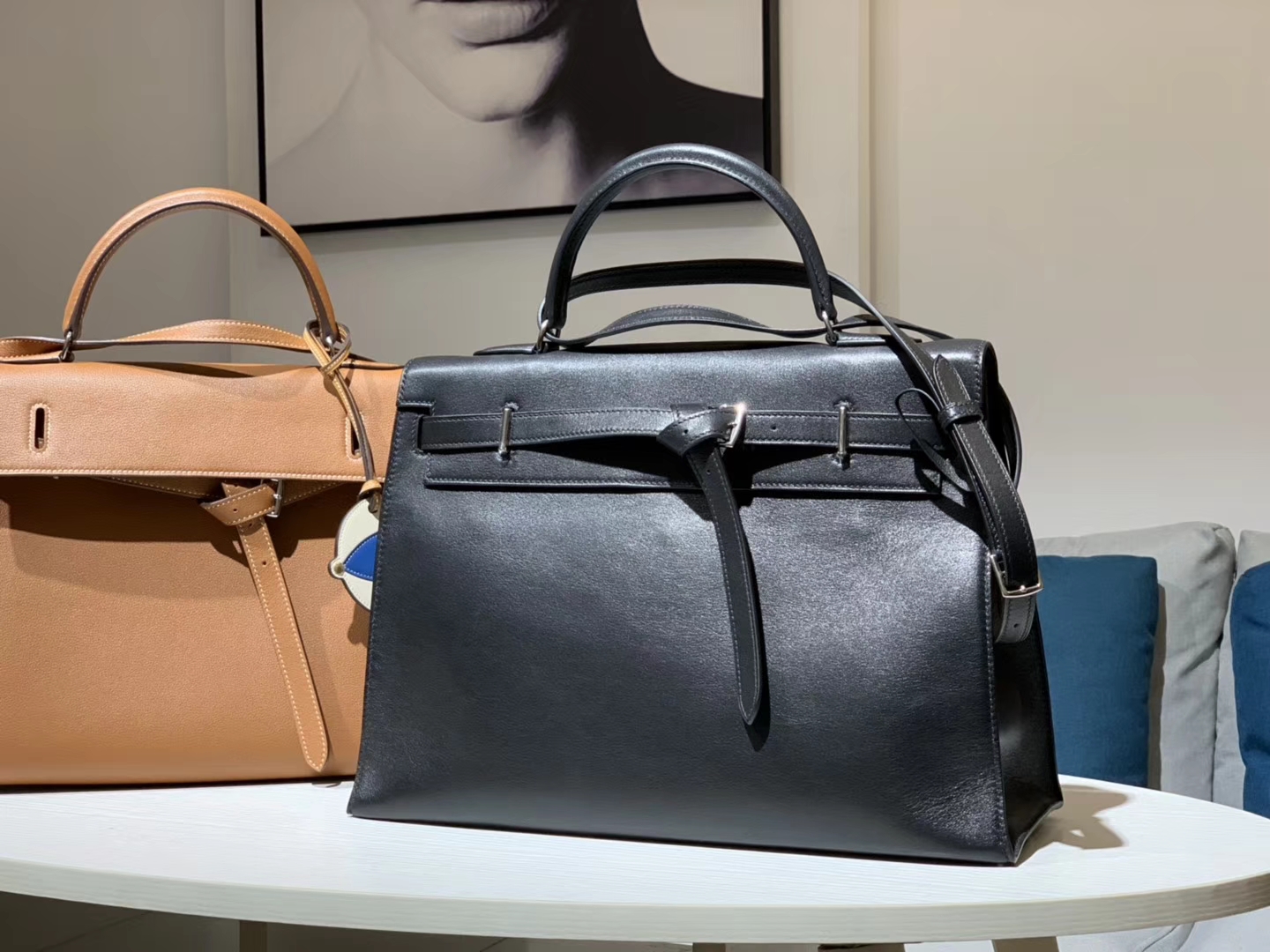 HERMES 爱马仕 Kellyfalt 89黑色 Noir 配全套专柜原版包装 现货系列