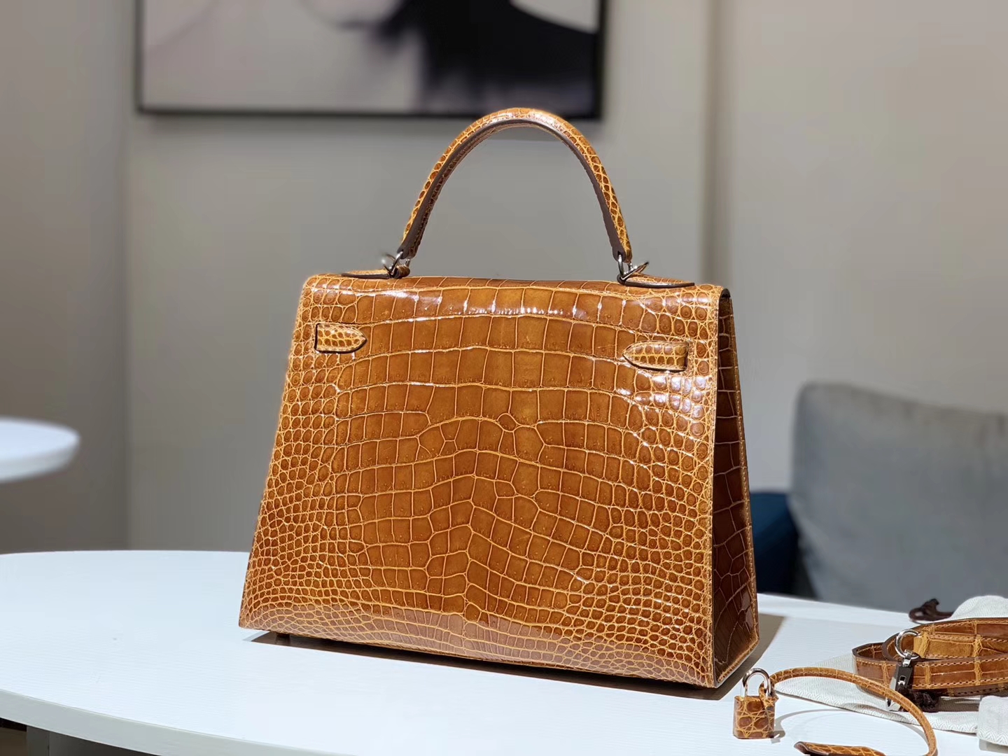 HERMES 凯莉包 Kelly 25CM 4g 焦糖色 brulee 配全套专柜原版包装