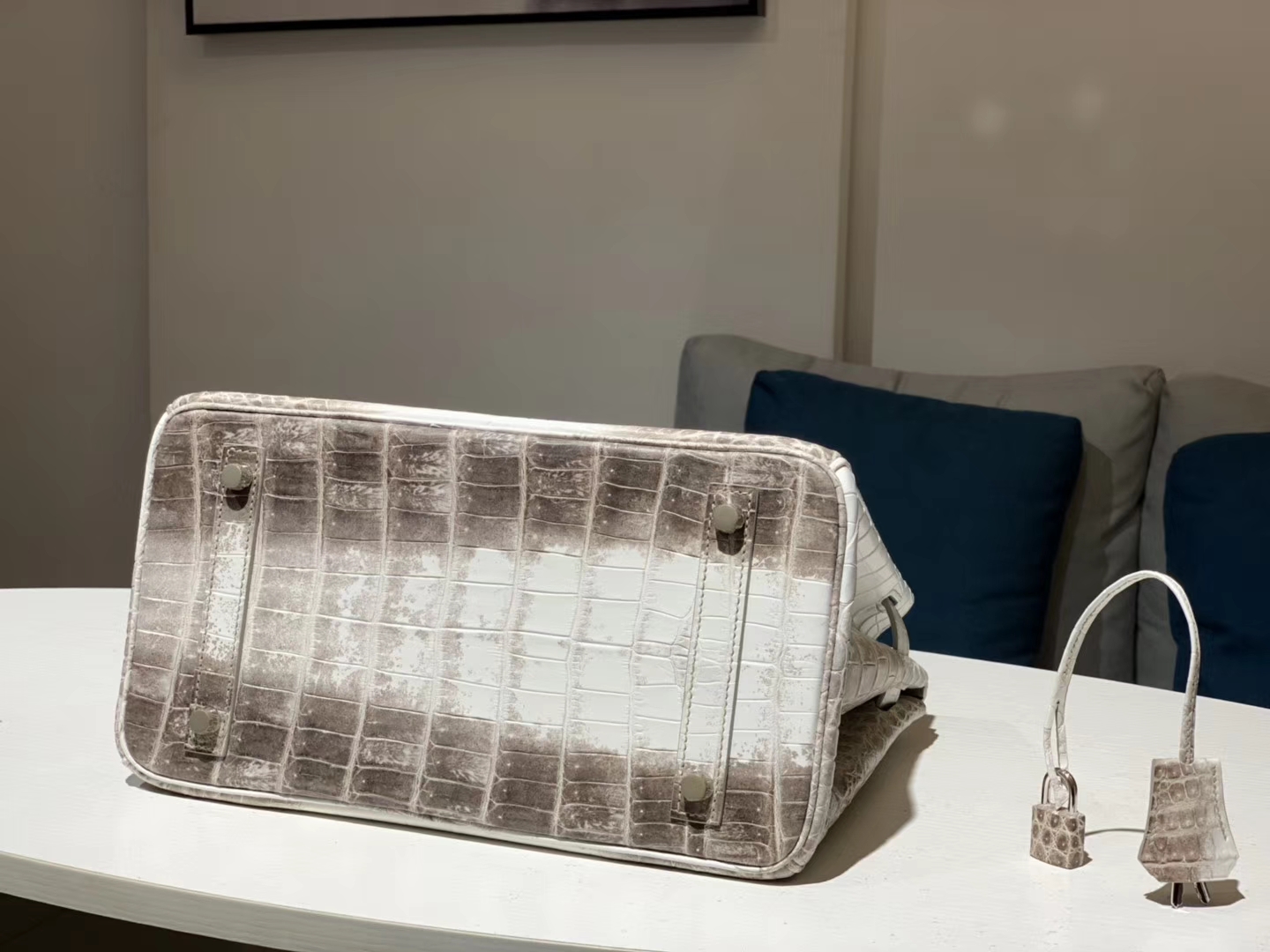 Hermes 爱马仕 铂金包 Birkin 鳄鱼皮 喜马拉雅 金扣  配全套专柜原版包装