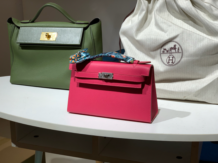 HERMES 爱马仕 迷你凯莉 MiniKelly 1 Epsom 玫红