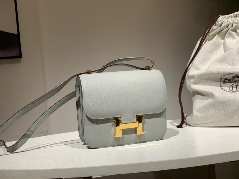 HERMES 爱马仕 空姐包 Constance 18cm 24cm 海鸥灰