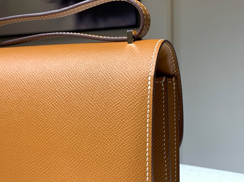 HERMES 爱马仕 空姐包 Constance 18cm 24cm 金棕色