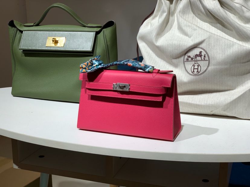 HERMES 爱马仕 迷你凯莉 MiniKelly 1 Epsom 玫红