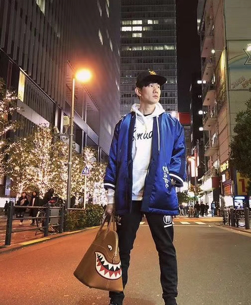 HERMES 爱马仕男包 林俊杰同款鲨鱼包 金棕色 