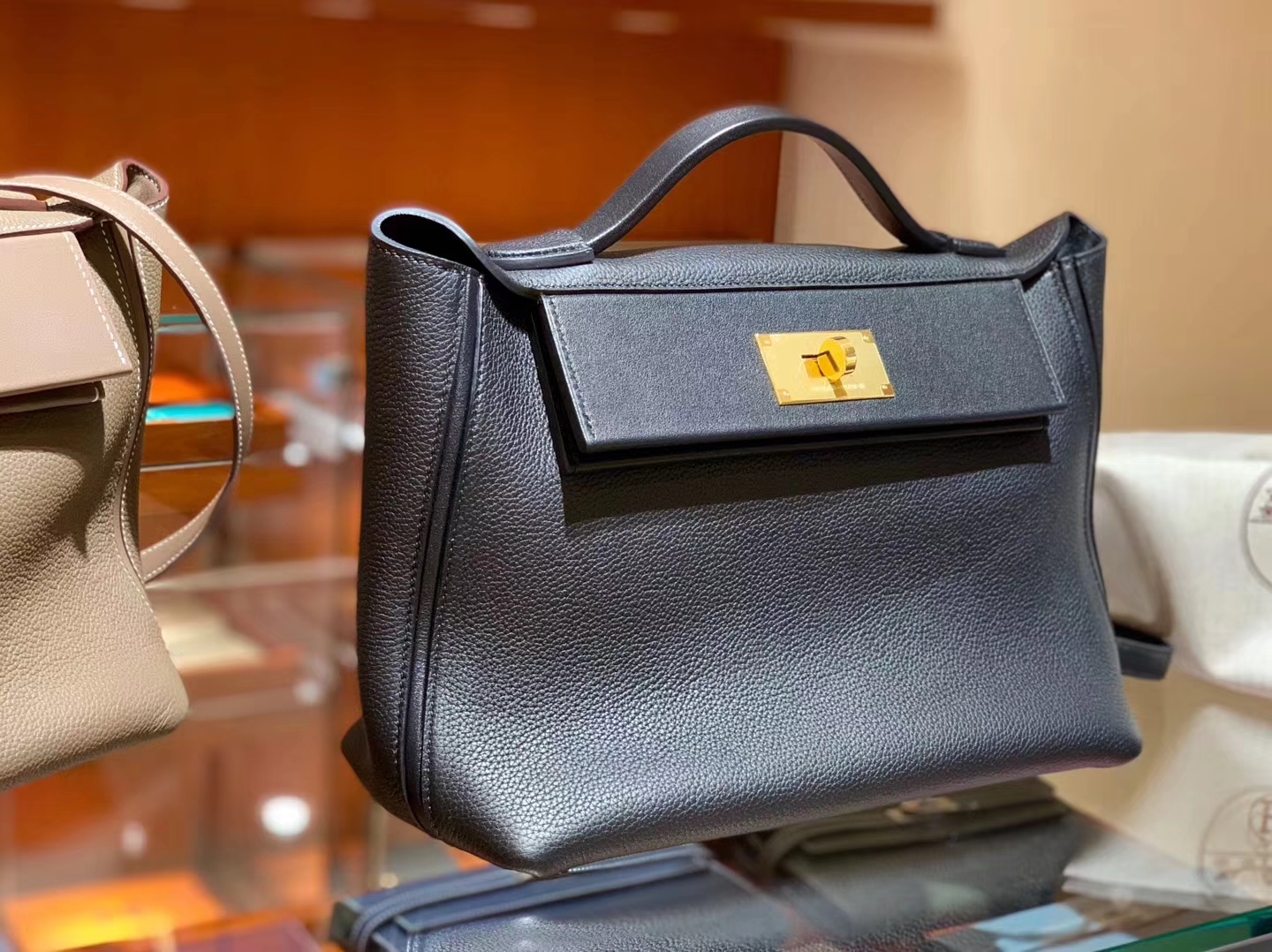 HERMES 爱马仕 kelly24/24 nior ck89 黑金 接受订单