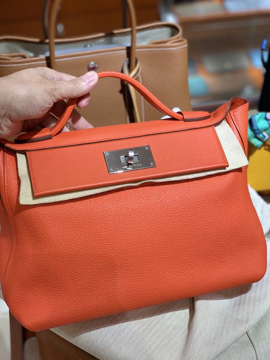 HERMES 爱马仕 kelly24/24 火焰橙 接受订单