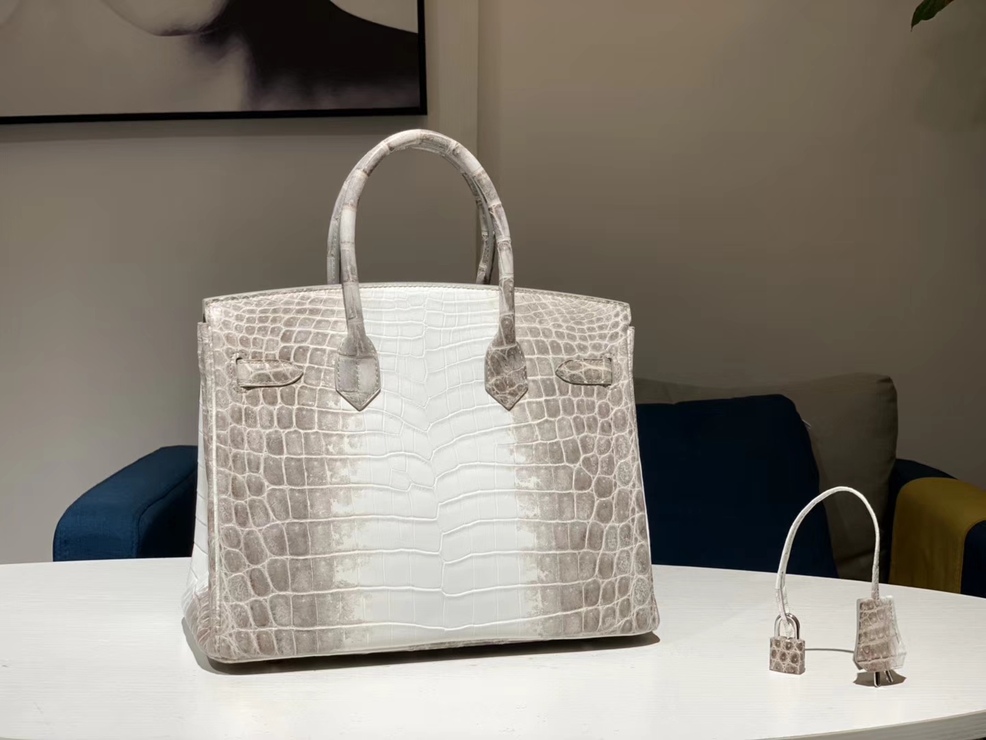Hermes 爱马仕 铂金包 Birkin 鳄鱼皮 喜马拉雅 金扣  配全套专柜原版包装