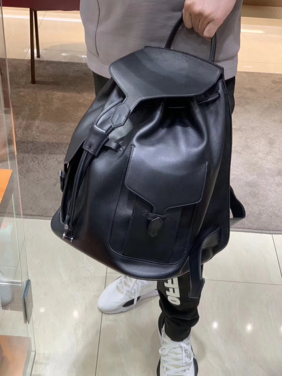 Hermes 爱马仕 背包 swift皮 黑色