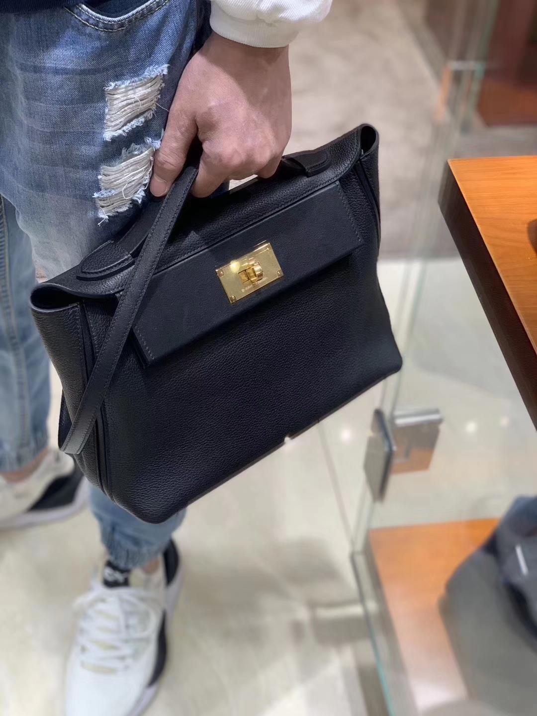 HERMES 爱马仕 kelly24/24 nior ck89 黑金