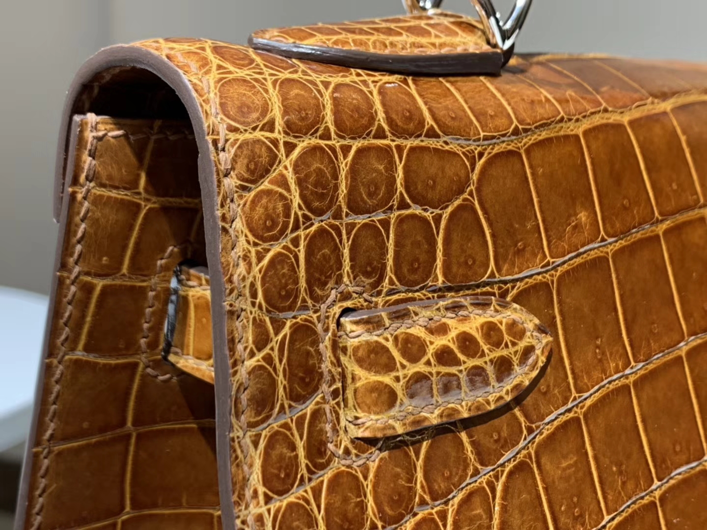 HERMES 凯莉包 Kelly 25CM 4g 焦糖色 brulee 配全套专柜原版包装