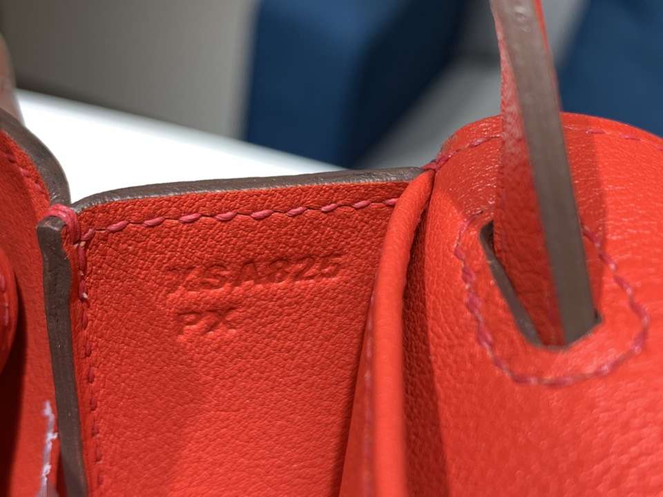 HERMES 爱马仕 Halzan swift 珊瑚红 配全套专柜原版包装