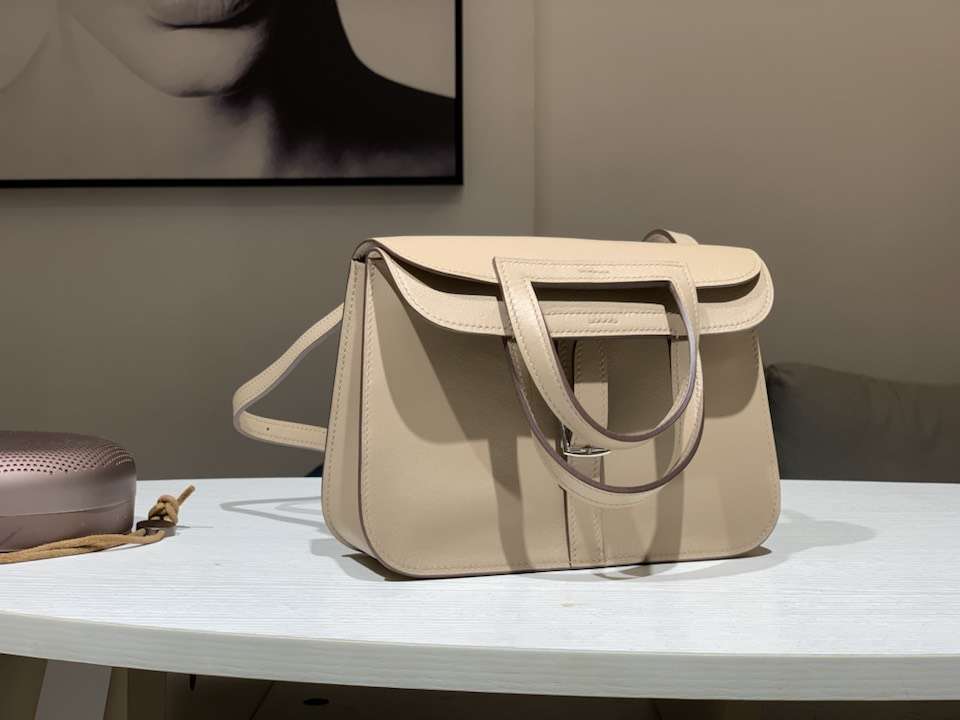 HERMES 爱马仕 Halzan swift 珍珠灰 配全套专柜原版包装