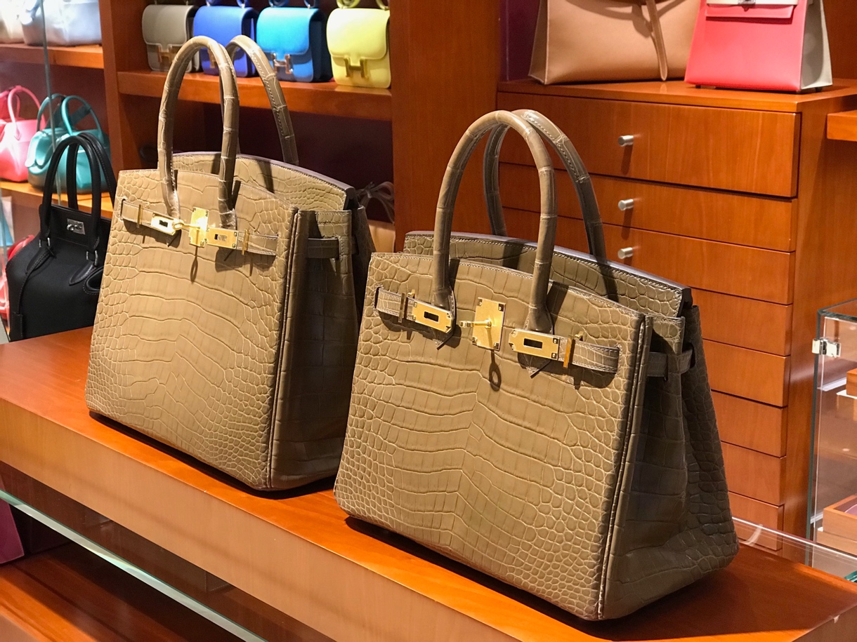 HERMES 爱马仕 Brikin 哑光鳄鱼皮 30cm 35cm 现货