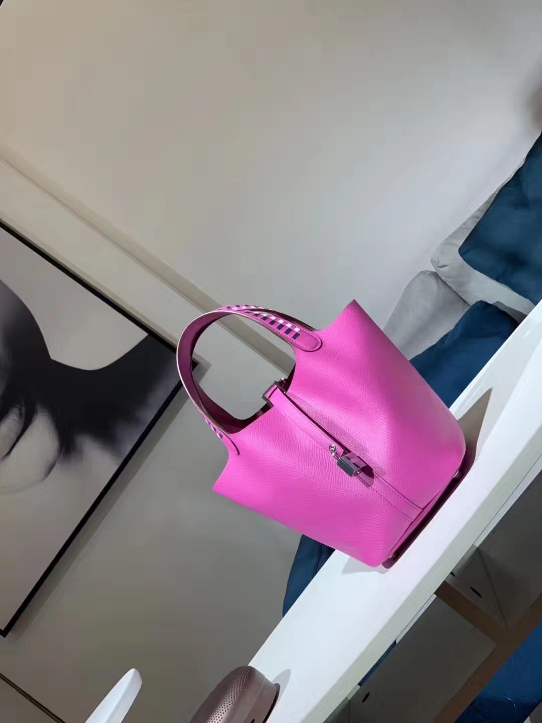 菜篮子 Picotin 编织手柄 玫红 配全套专柜原版包装
