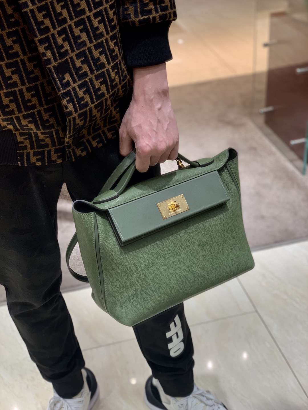HERMES 爱马仕 kelly24/24 椰林绿 接受订单