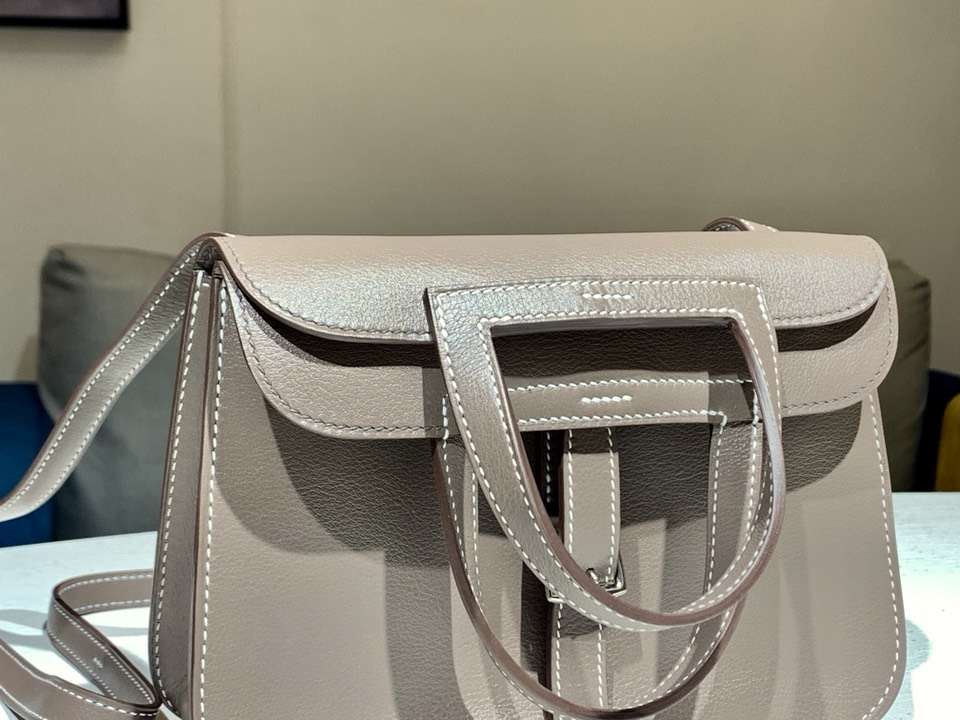 HERMES 爱马仕 Halzan swift 大象灰 配全套专柜原版包装