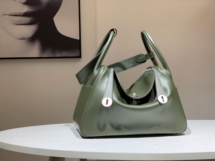 Lindy 26/30cm 纯手工 6h橄榄绿vert veronese 配全套专柜原版包装