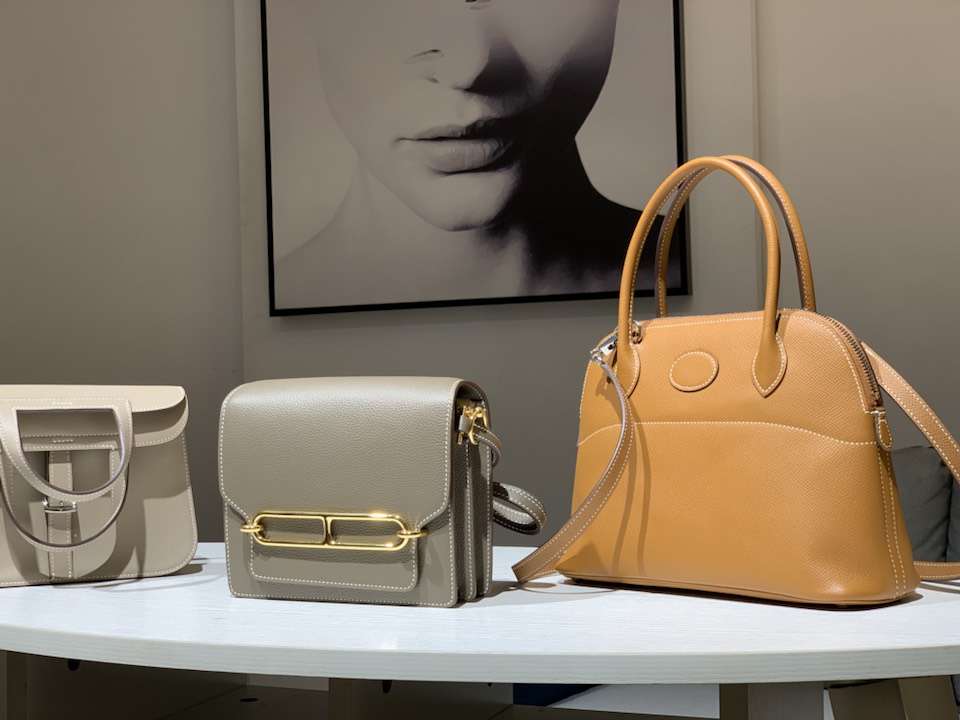 HERMES 爱马仕 Bolide epsom皮 金棕色