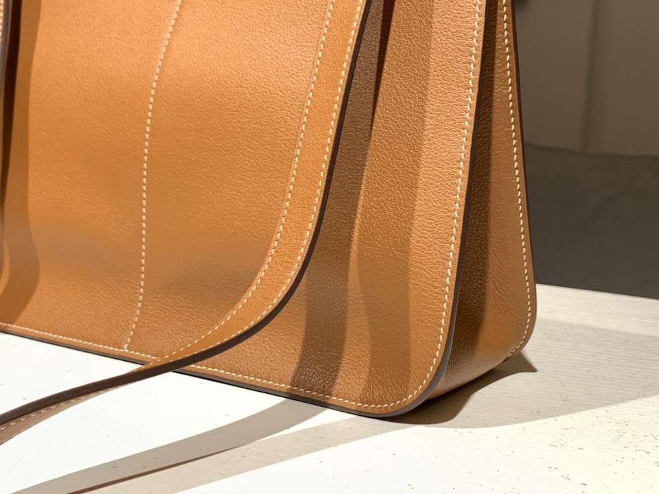 HERMES 爱马仕 Halzan swift 金棕色 配全套专柜原版包装