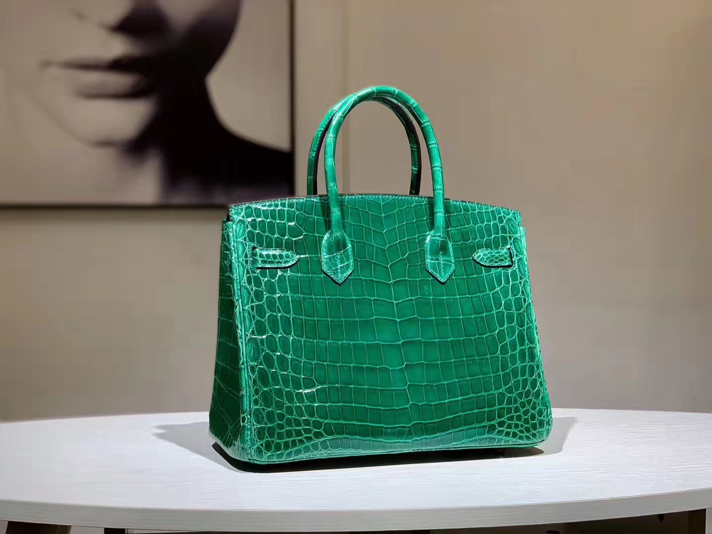 HERMES birkin 25cm 鳄鱼皮 翡翠绿 现货