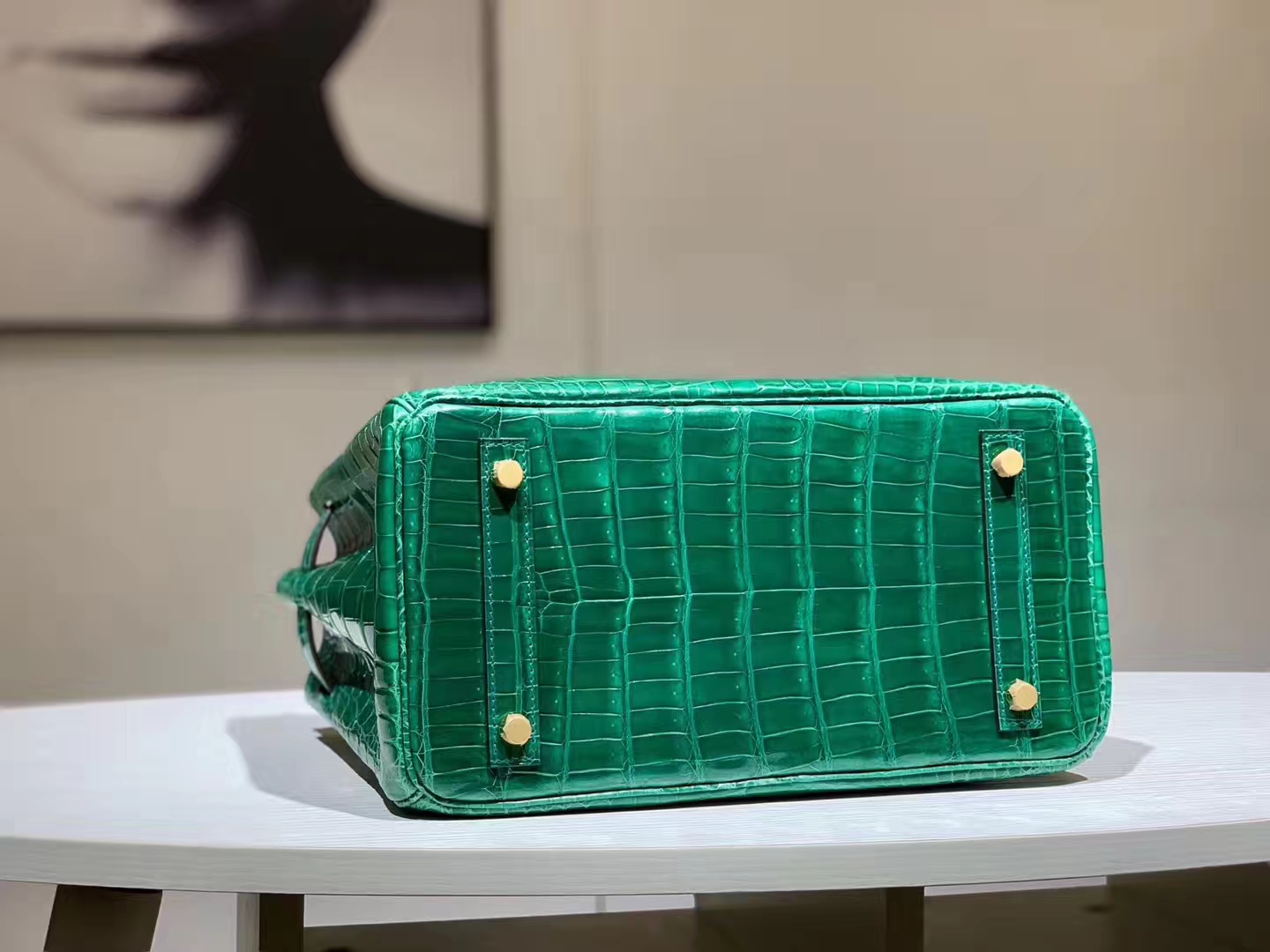 HERMES birkin 25cm 鳄鱼皮 翡翠绿 现货