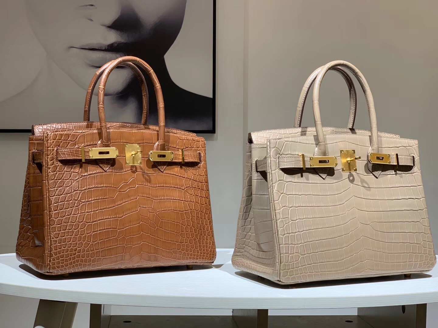 HERMES birkin 30cm 鳄鱼皮 大象灰 现货