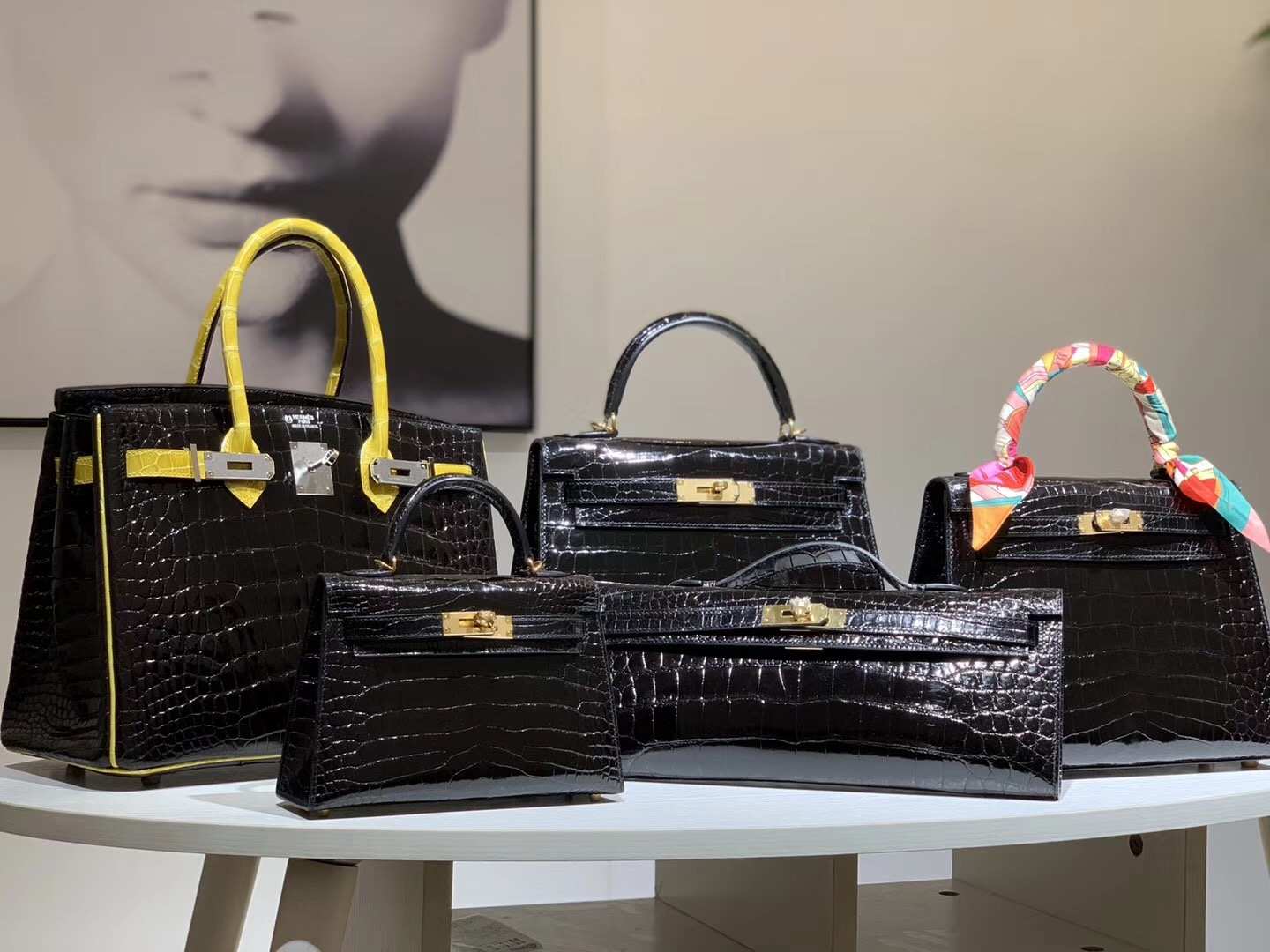 HERMES MiniKelly 1 kellycut  kelly 25  Constance 19CM Birkin 25CM 鳄鱼皮 现货  