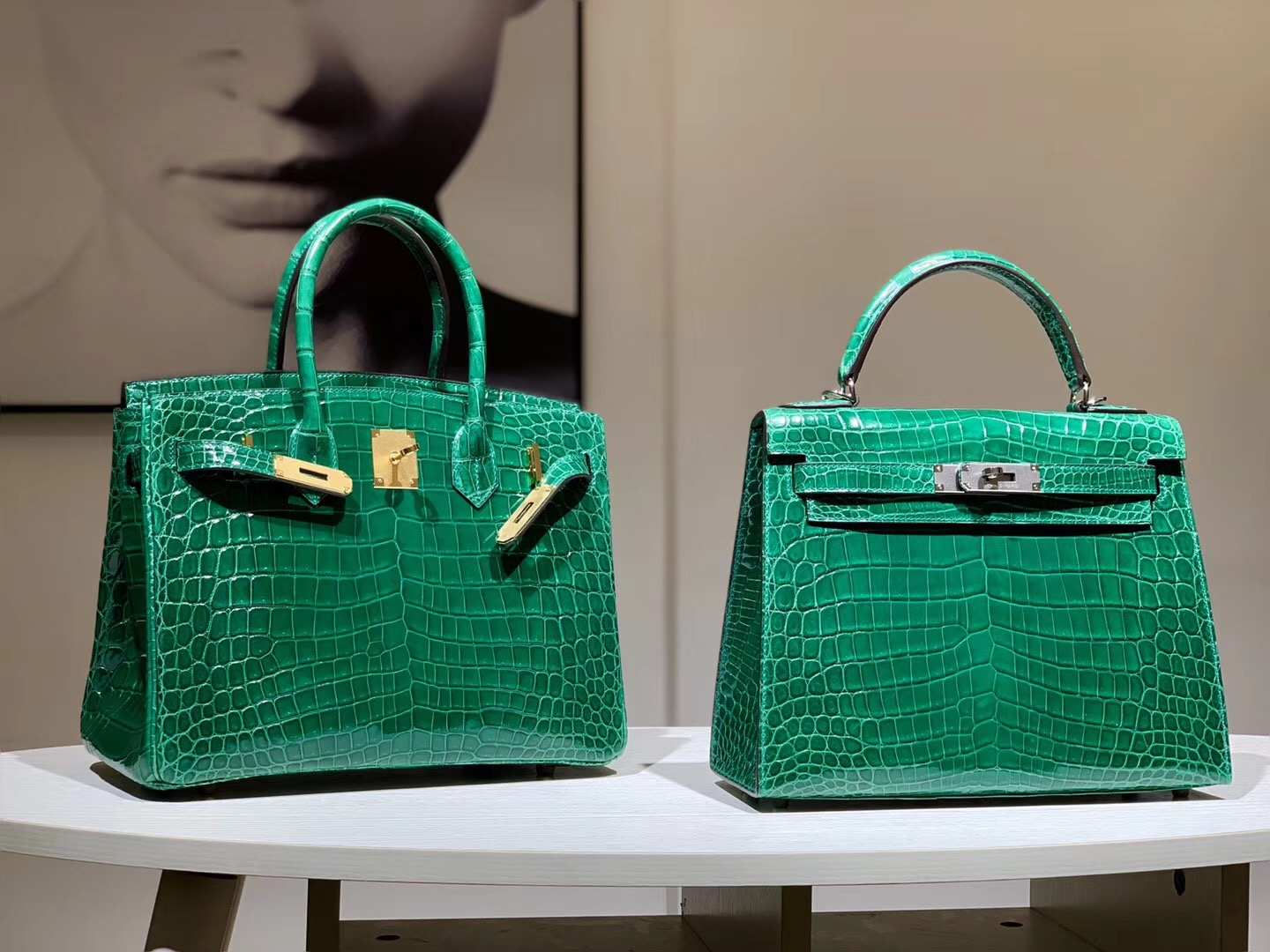 HERMES birkin 25cm 鳄鱼皮 翡翠绿 现货